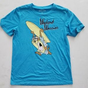 Looney Tunes Tshirt Kids XL Tasmanian Devil Surfer